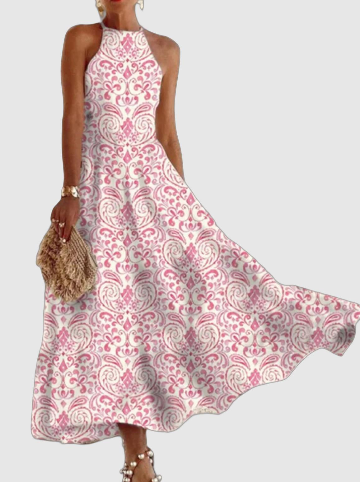 Women's Classic Summer Dress - Short Sleeve Elegant Design