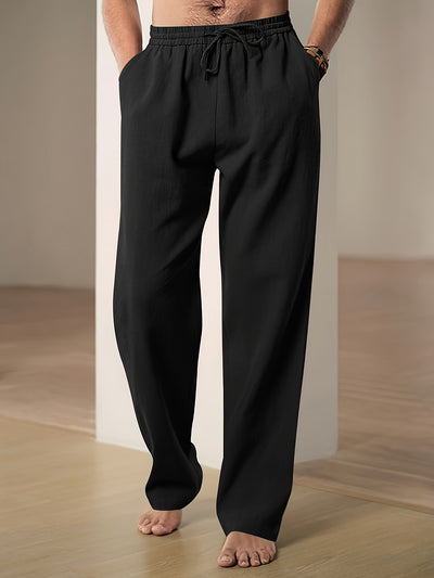 Relaxed fit drawstring pants for men