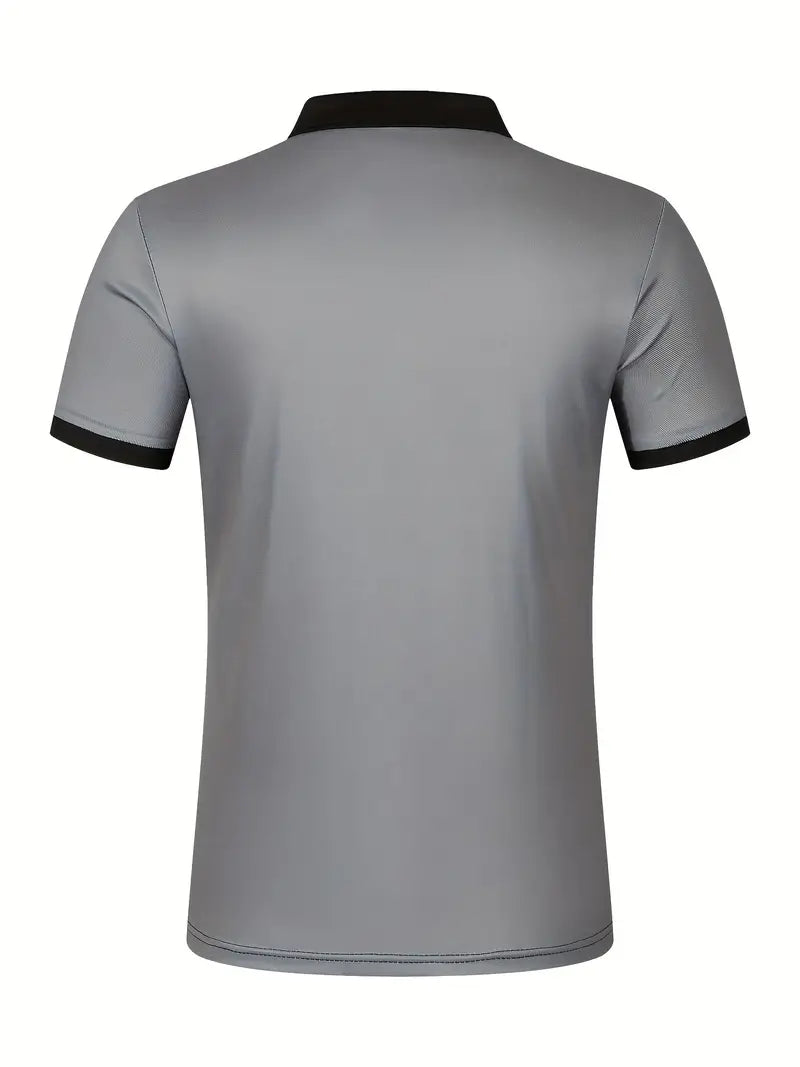 Men’s Polo Shirt - Slim Fit - Striped Design - Short Sleeve Casual Wear