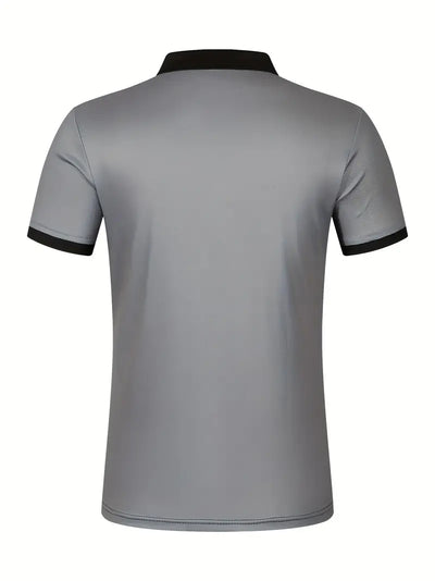 Men’s Polo Shirt - Slim Fit - Striped Design - Short Sleeve Casual Wear