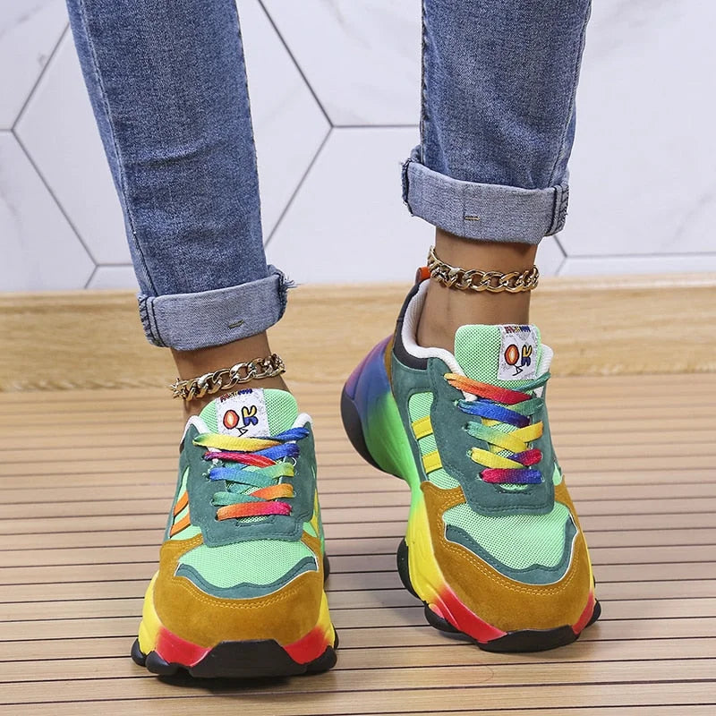 Women's colorful chunky sneakers