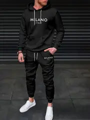 Milano Italy hoodie and jogger set for men