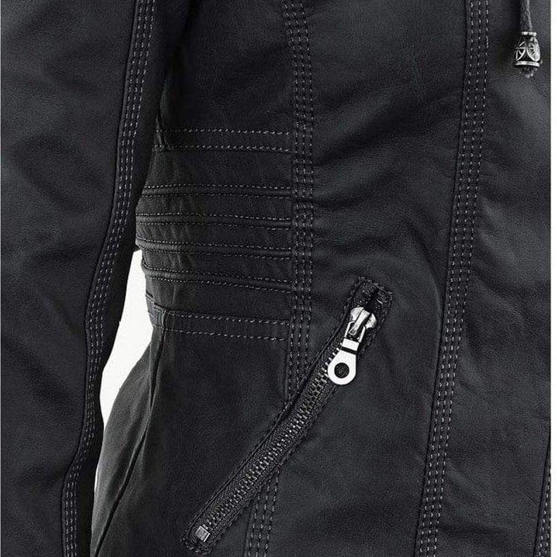 Women's hooded zip-up jacket