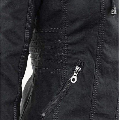 Women's hooded zip-up jacket