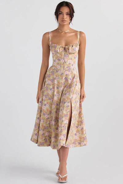 Printed Bustier Dress - Thea Sustainable Polyester Blend