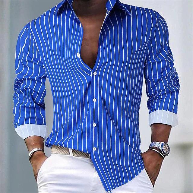 Men's Long Sleeve Casual Button-Up Shirt