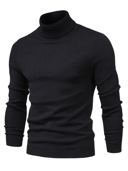 Men's casual pullover with turtleneck for men