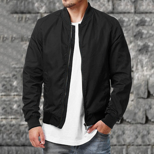 Men’s Bomber Jacket – Regular Fit – Lightweight Breathable – Ribbed Hem & Cuffs