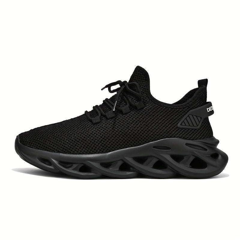 Men’s Running Trainers - Breathable Mesh - Cushioned Sole - Lightweight Lace-Up Fit