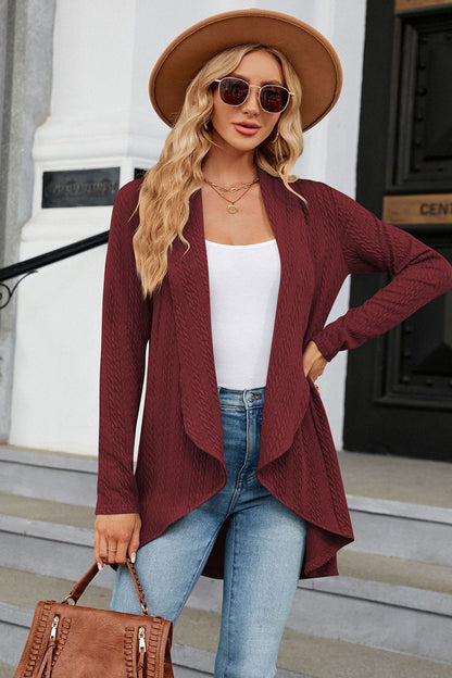 Women's casual open-front cardigan