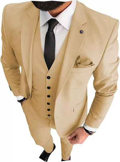 Men's 3-Piece Suit – Formal Slim Fit Business Attire