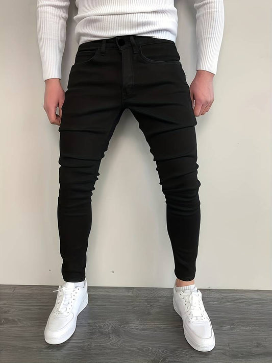 Men's Skinny Jeans - Slim Fit Stretch Denim - Modern Casual Wear