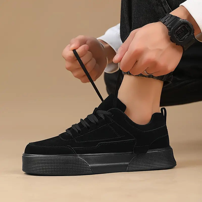 Men’s Casual Sneakers - Lace-Up Low-Top - Comfortable Rubber Sole