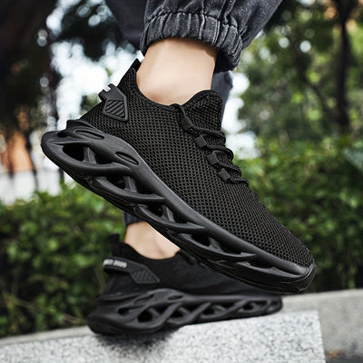 Men’s Running Trainers - Breathable Mesh - Cushioned Sole - Lightweight Lace-Up Fit