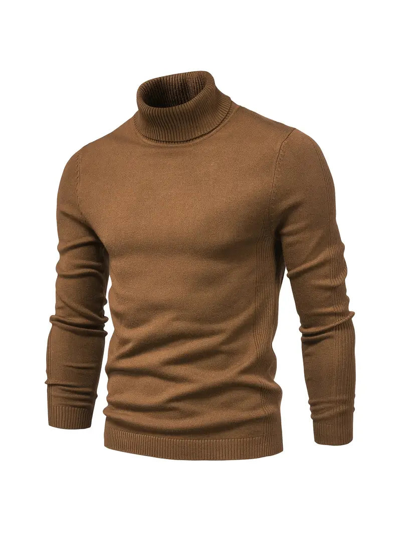 Men's casual pullover with turtleneck for men