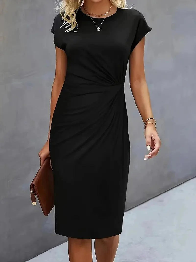 Trendy Comfortable Dress with Round Neckline – For Women