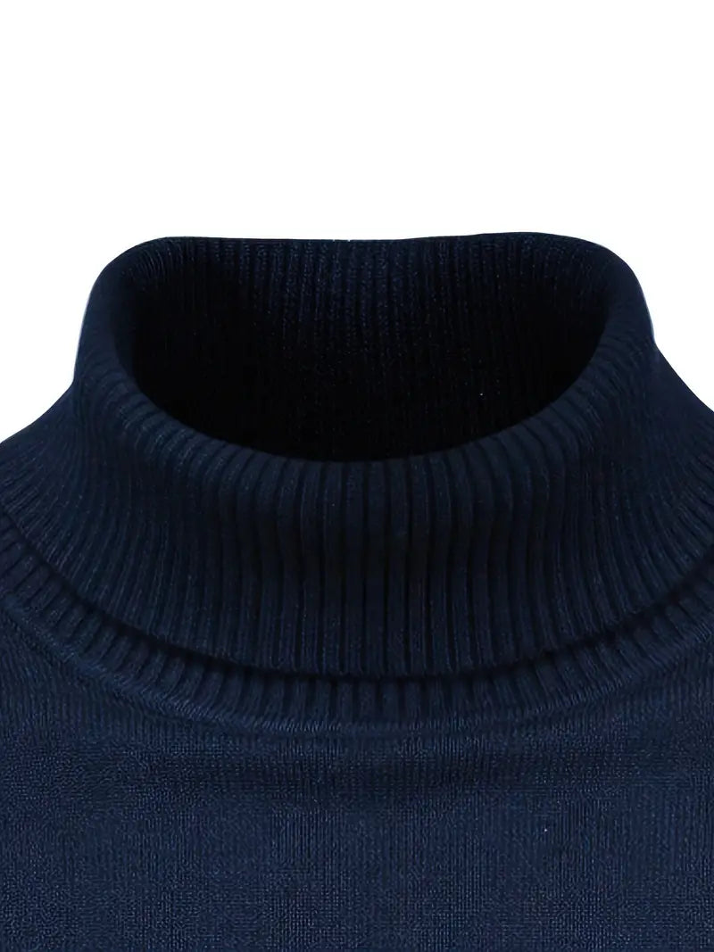 Men's casual pullover with turtleneck for men