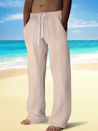 Lightweight drawstring beach pants for men