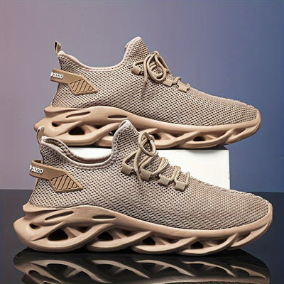 Men’s Running Trainers - Breathable Mesh - Cushioned Sole - Lightweight Lace-Up Fit