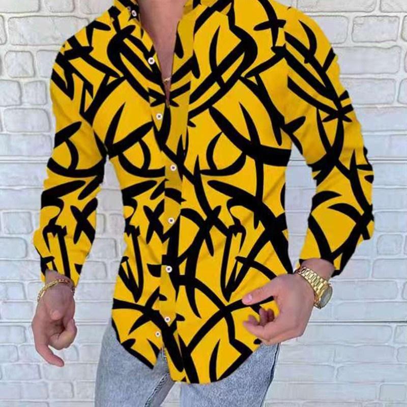 Men's Long Sleeve Casual Button-Up Shirt