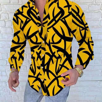 Men's Long Sleeve Casual Button-Up Shirt