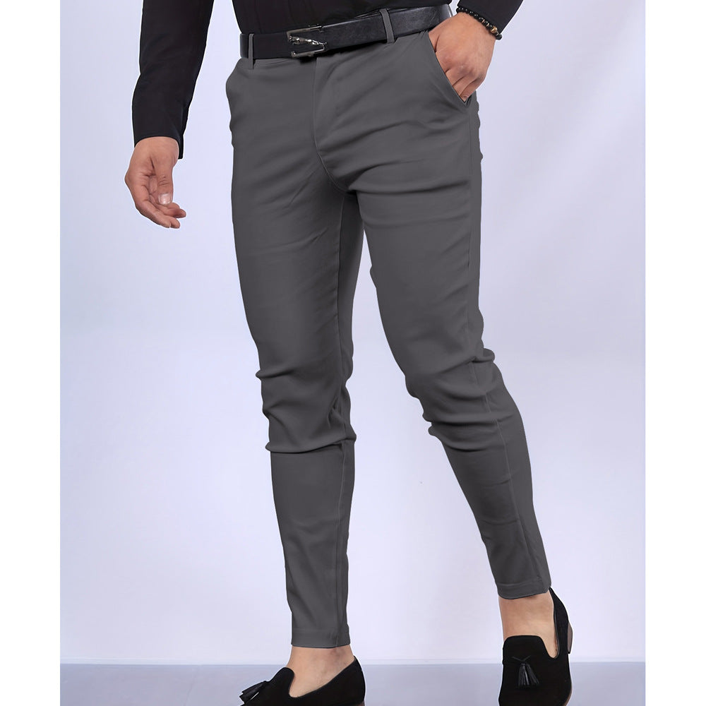 Men’s Dress Pants – Slim Fit – Woven Fabric – Faux Pocket – Full Length Formal Wear