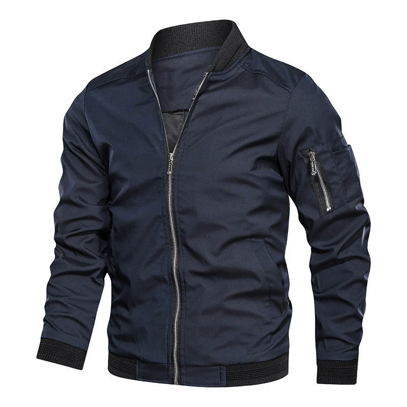 Men's classic zip-up casual outdoor jacket