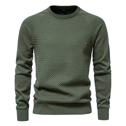Men's knitted crew neck sweater