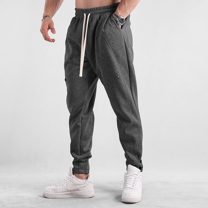 Men's casual sports pants with elastic waistband