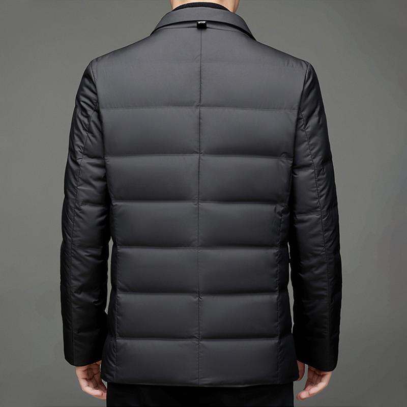 Men's down jacket with shawl collar