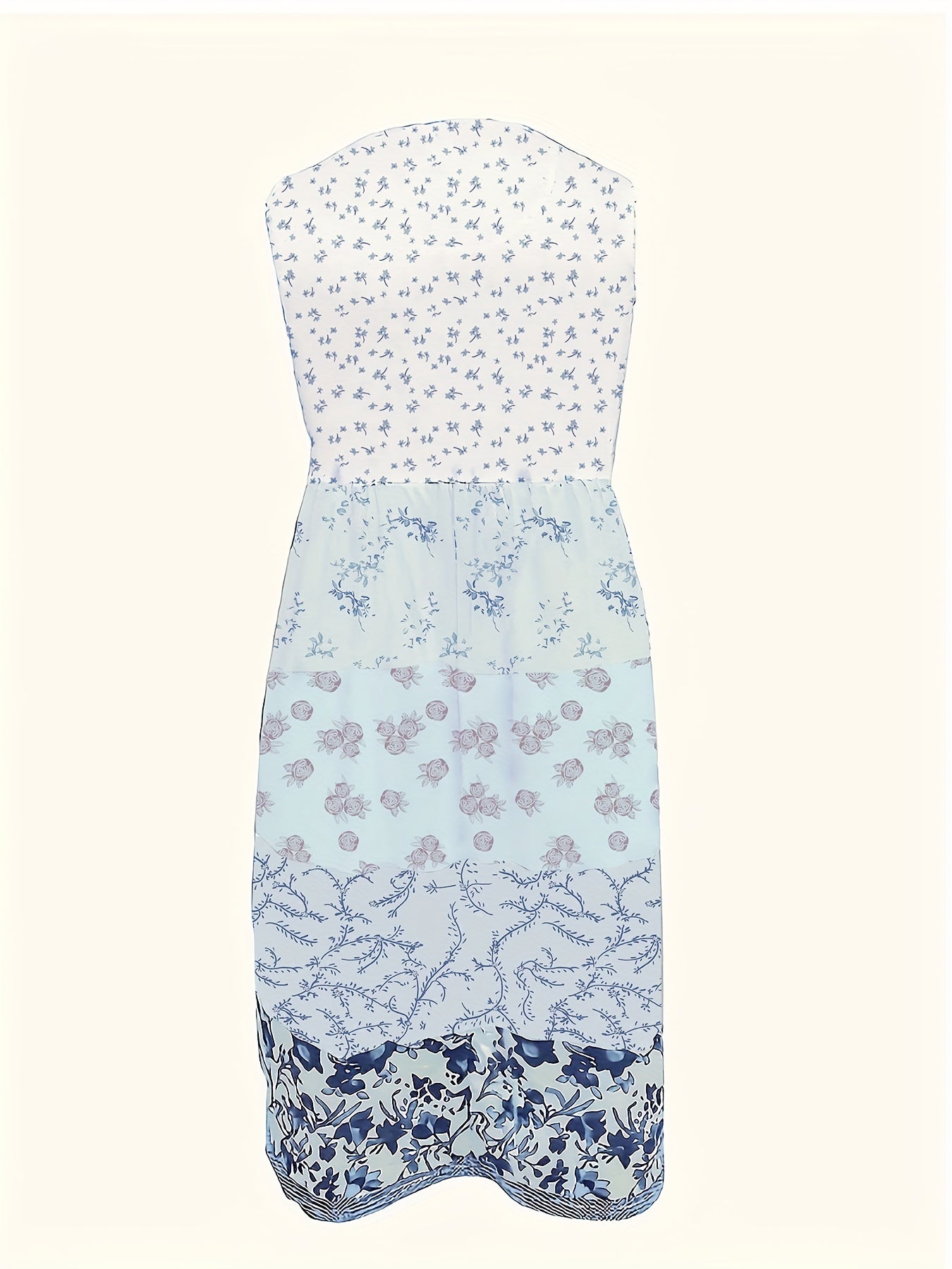 Women's Floral Print Tank Dress for Spring and Summer