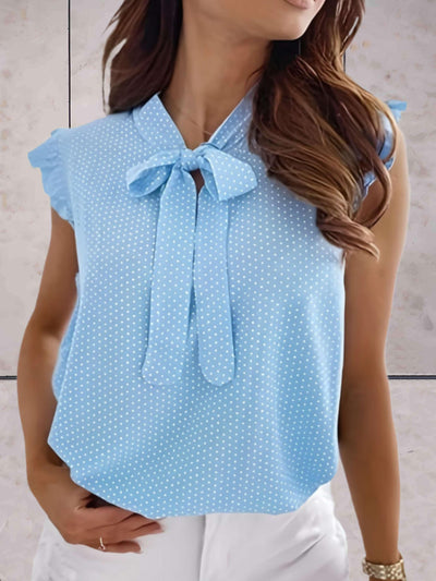 Sleeveless Polka Dot Summer Top for Women