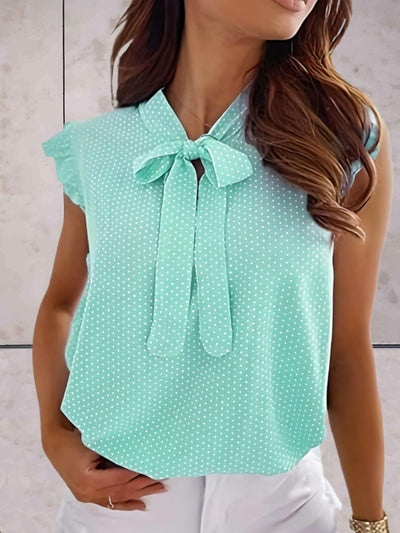 Sleeveless Polka Dot Summer Top for Women