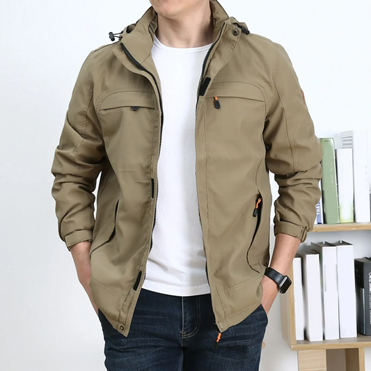 Men’s Jacket – Cotton – Regular Fit – Hooded – Zip Front – Multi Pocket