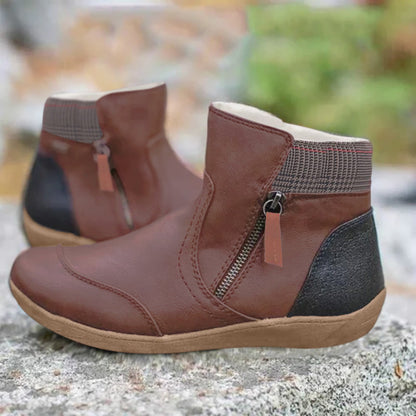 Women's Ankle Boots – Side Zipper – Structured Fit – Supportive Sole