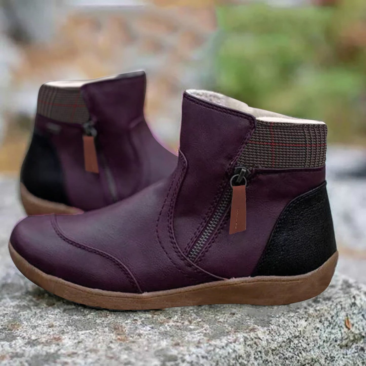 Women's Ankle Boots – Side Zipper – Structured Fit – Supportive Sole