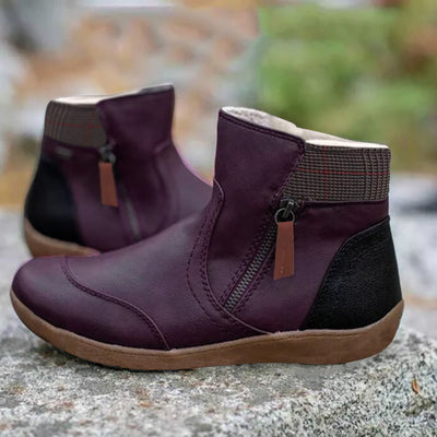 Women's Ankle Boots – Side Zipper – Structured Fit – Supportive Sole