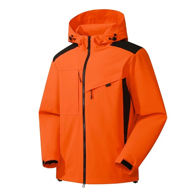 Men’s Jacket – Weather-Resistant – Relaxed Fit – Hooded – Zip Pockets – Hip Length