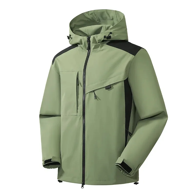 Men’s Jacket – Weather-Resistant – Relaxed Fit – Hooded – Zip Pockets – Hip Length