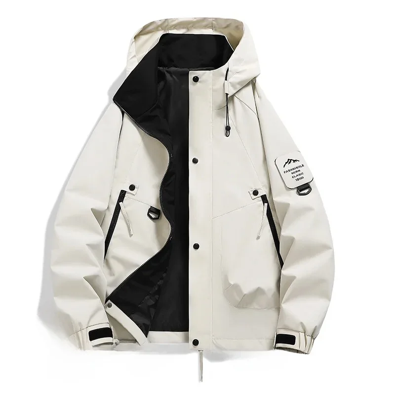 Men's Utility Jacket – Water Resistant – Multi Pocket – Adjustable Fit and Hood