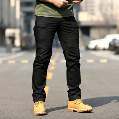 Men’s Cargo Trousers – Relaxed Fit – Cotton – Multi-Pocket Utility Design