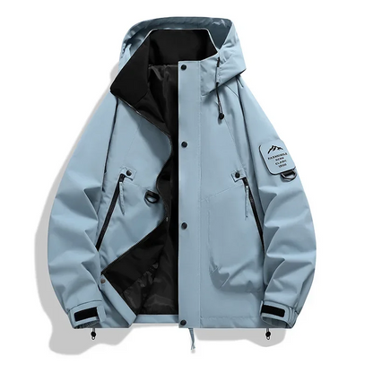 Men's Utility Jacket – Water Resistant – Multi Pocket – Adjustable Fit and Hood