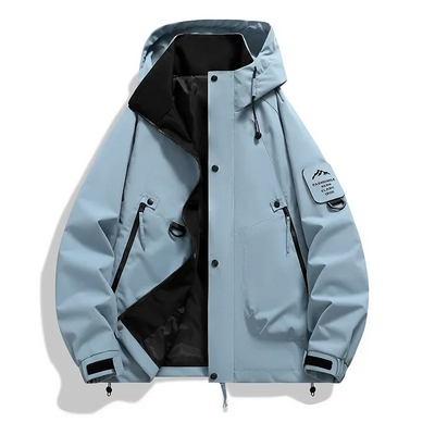 Men's Utility Jacket – Water Resistant – Multi Pocket – Adjustable Fit and Hood