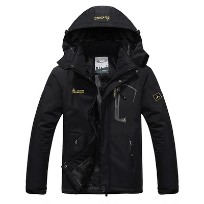Men’s Outdoor Jacket – Structured Fit – Insulated Fleece Lining – Water Resistant – Hooded