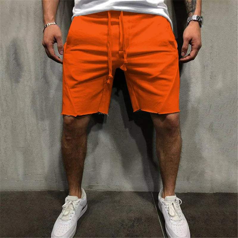 Men’s Casual Shorts - Soft Cotton Blend - Relaxed Fit - Knee-Length with Pockets