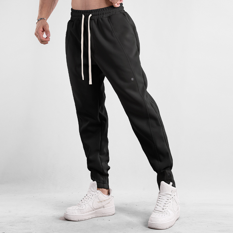 Men’s Jogger Trousers - Elastic Waistband - Tapered Fit - Drawstring & Cuffed Ankles
