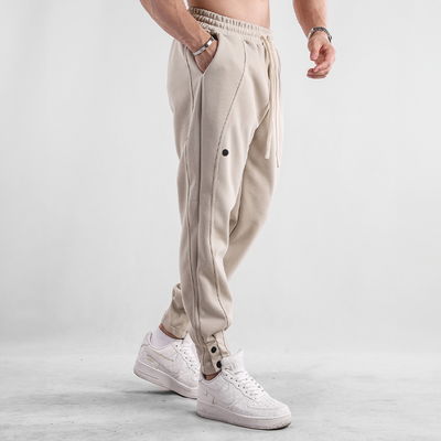 Men’s Jogger Trousers - Elastic Waistband - Tapered Fit - Drawstring & Cuffed Ankles