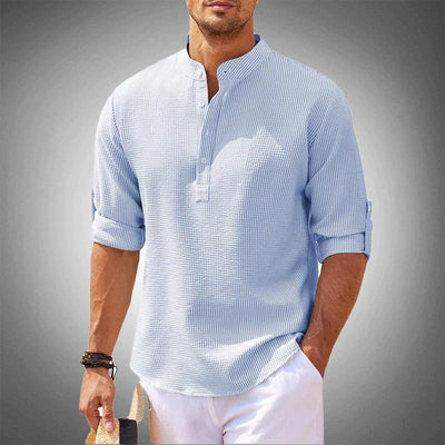 Lightweight Men's Mandarin Collar Shirt