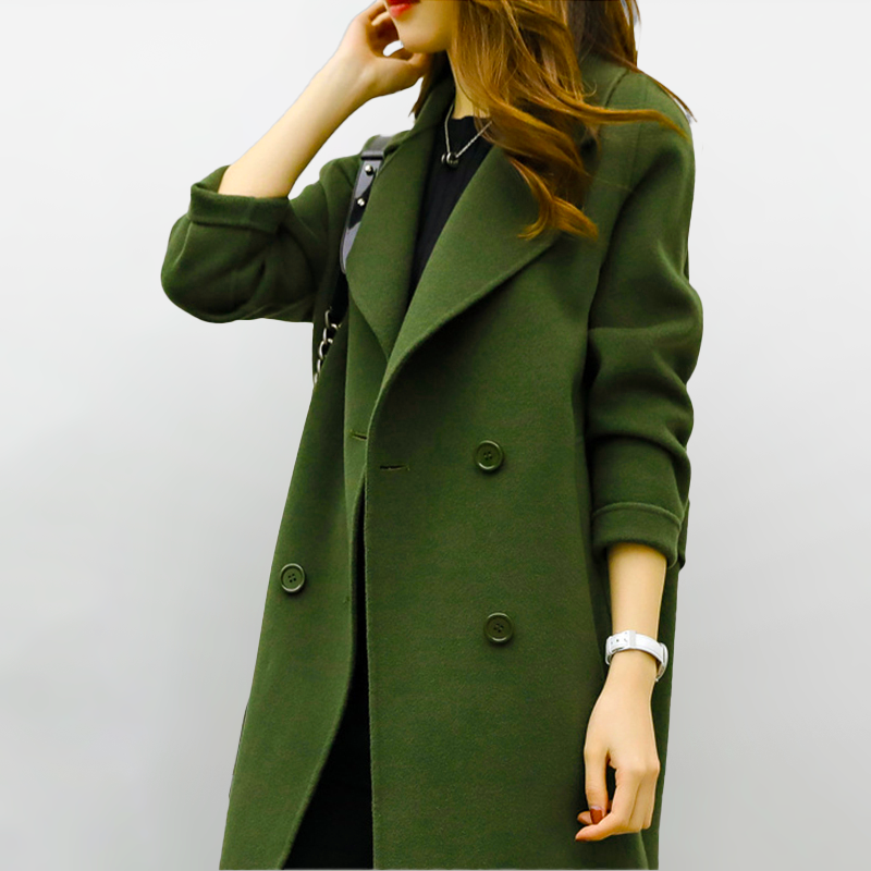 Women's elegant long overcoat