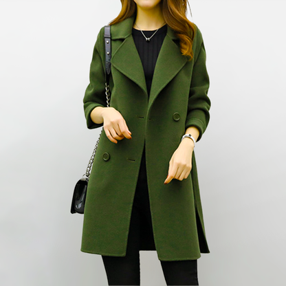 Women's elegant long overcoat